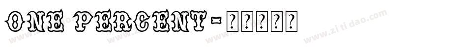 one percent字体转换